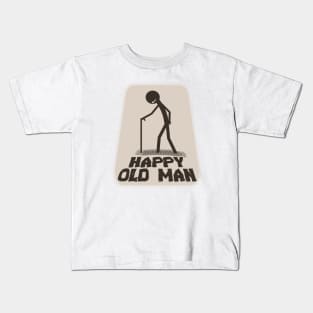 Happy Old Man - Grandpa Kids T-Shirt